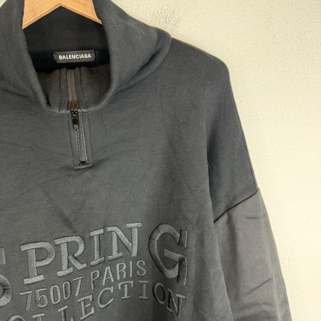 Balenciaga Spring Collection Hybrid Quarter Zip Sweater