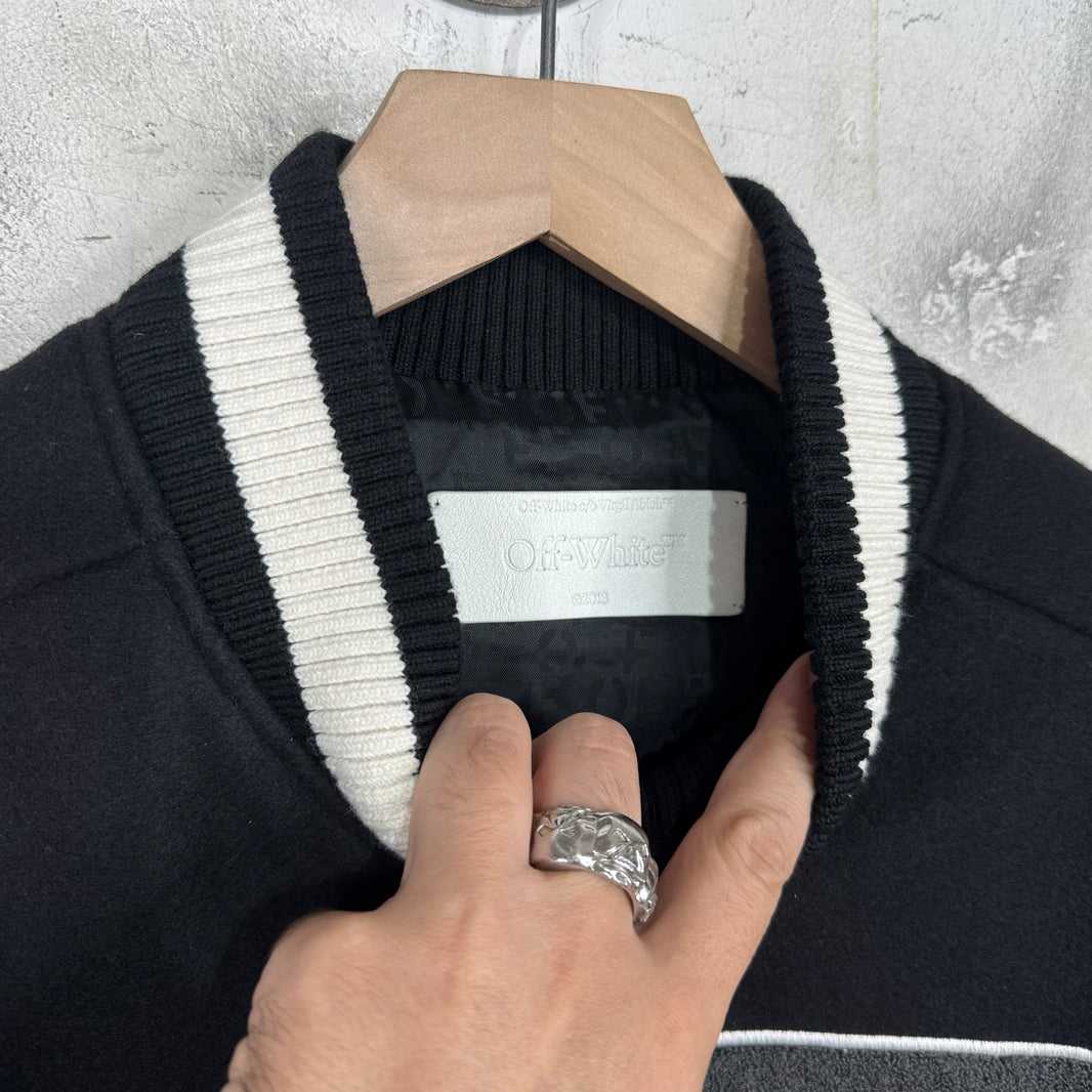 Off White Black/White Varsity Jacket
