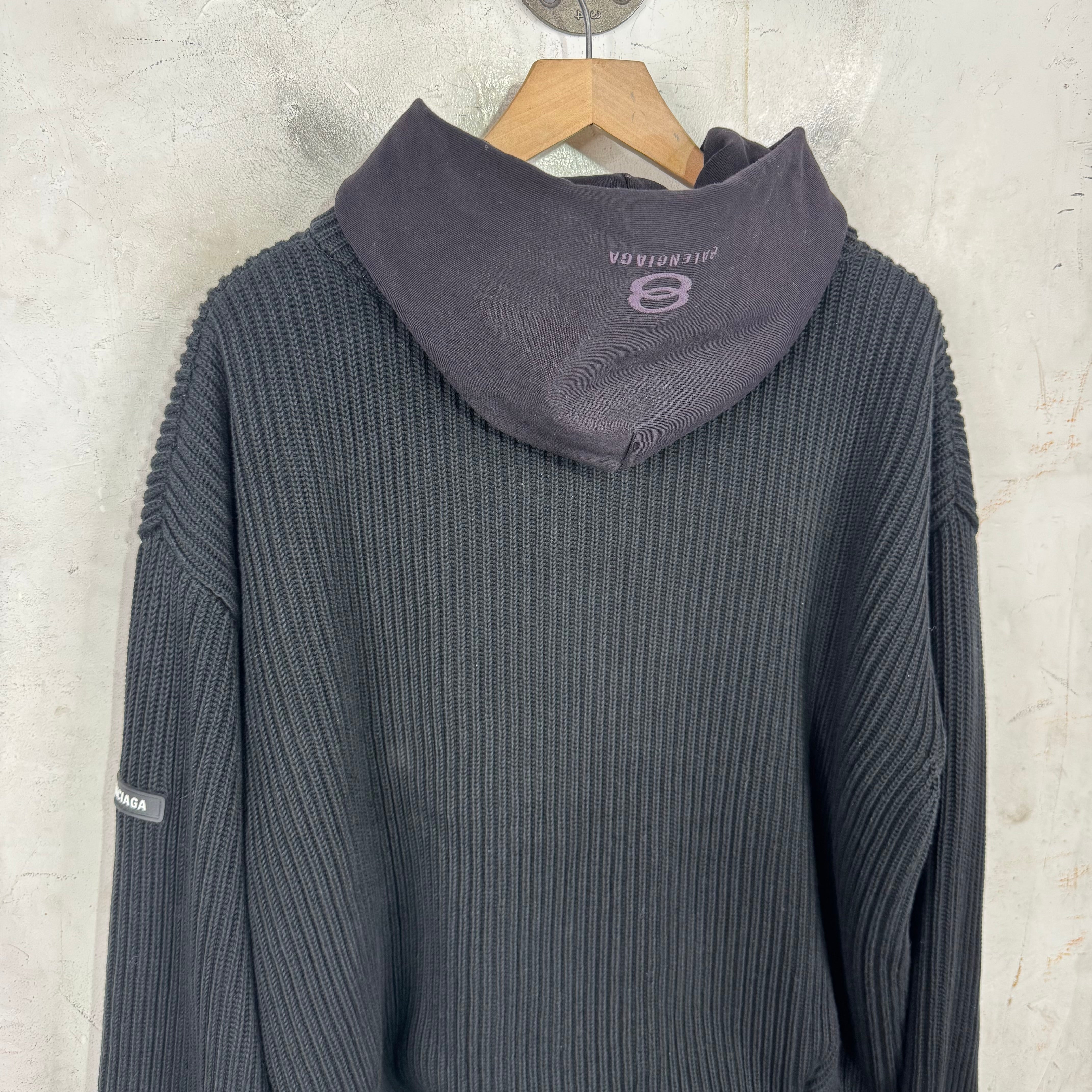 Balenciaga Double Layered Knit Zip Hoodie – www.Lukes.store