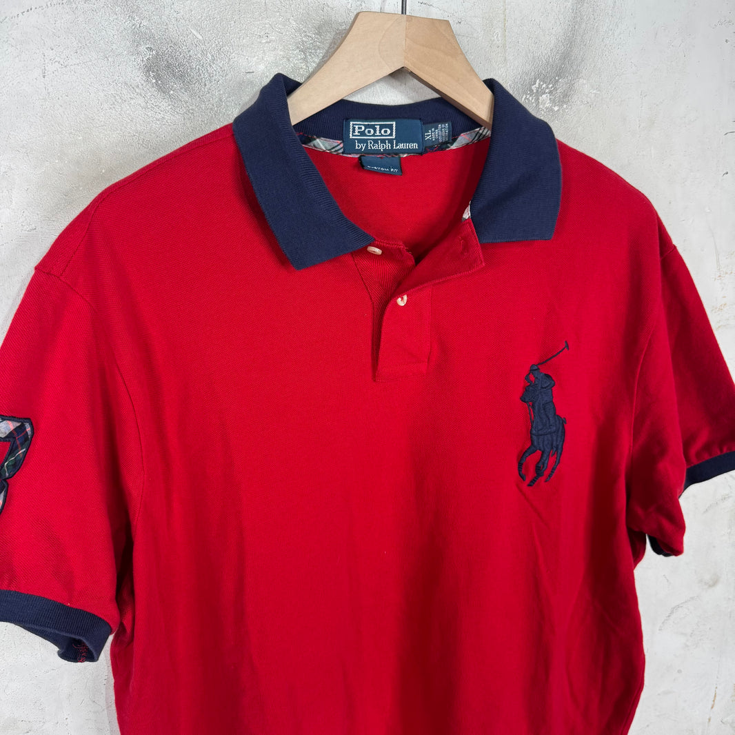 Ralph Lauren Red/Navy Big Pony #3 Polo