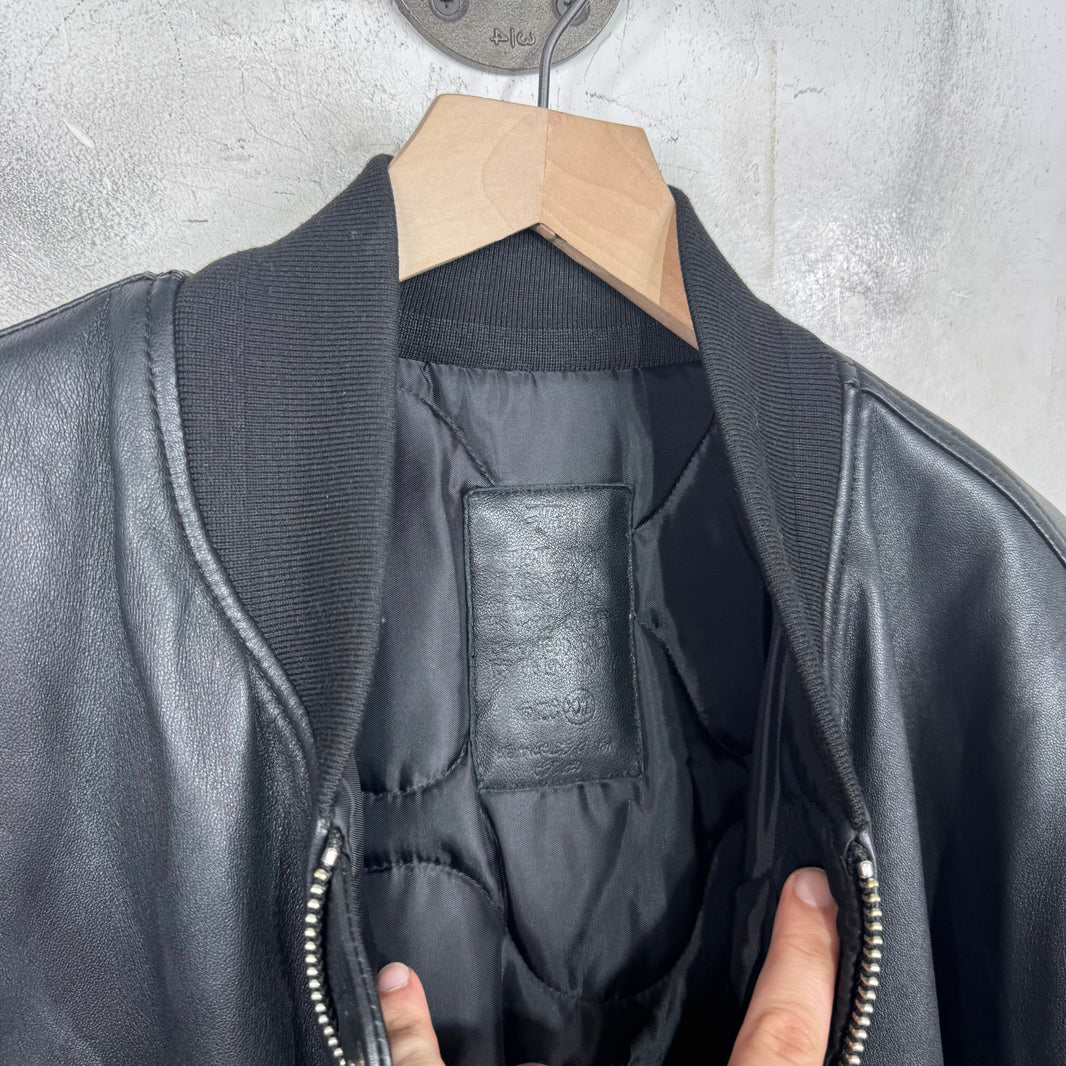 Stussy Leather Flight Bomber Jacket