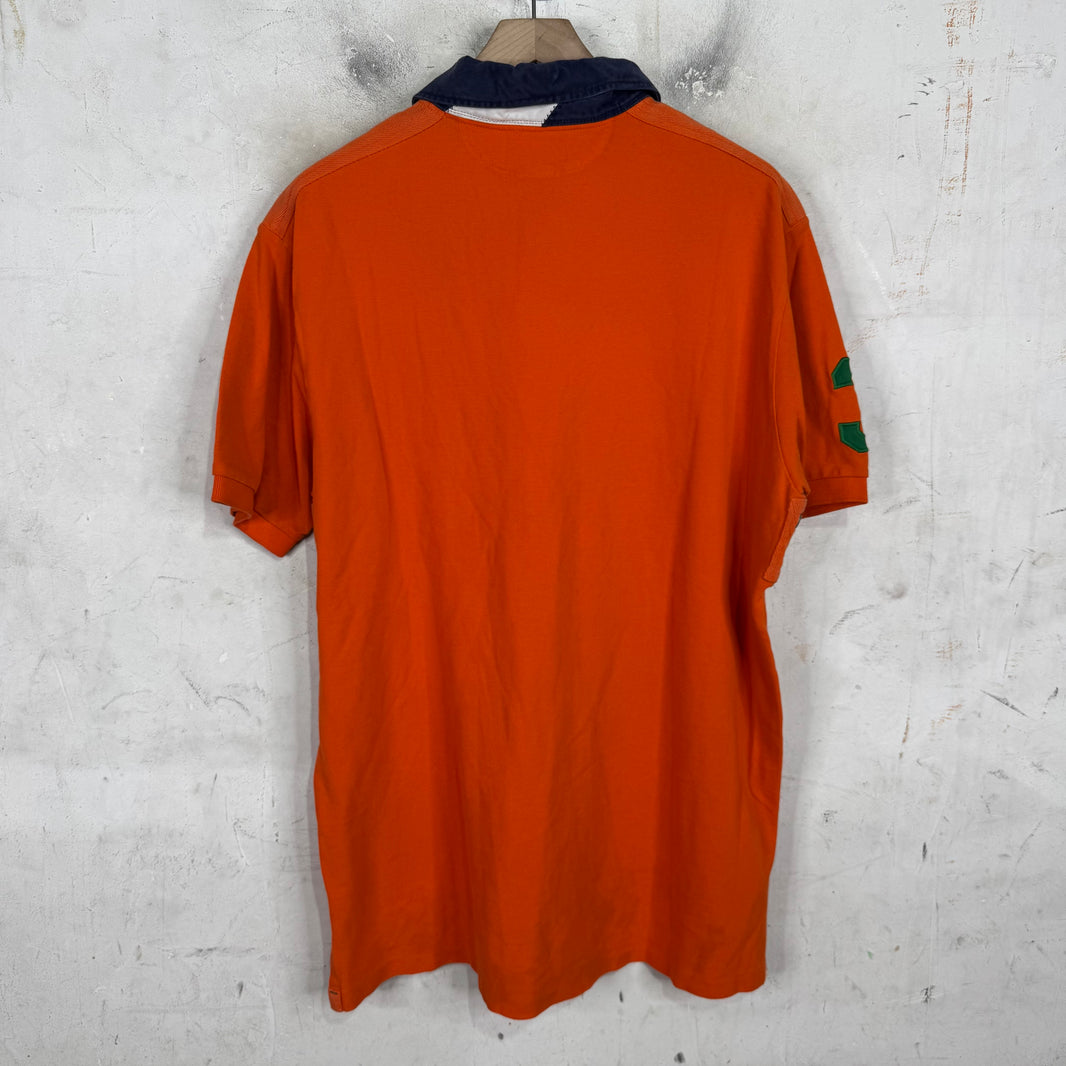 Ralph Lauren Orange/Blue Green #3 Pony Polo
