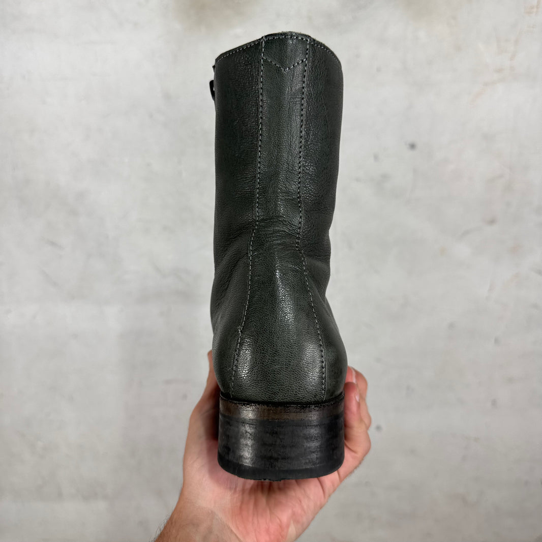 Our Legacy Grey Leather Camion Boots