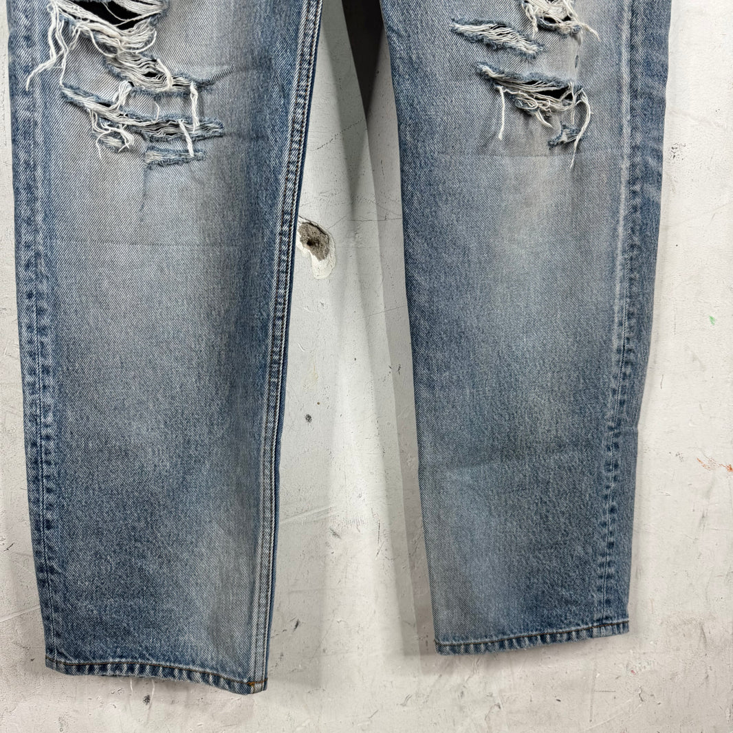 Balenciaga Distressed Layered Track Jeans