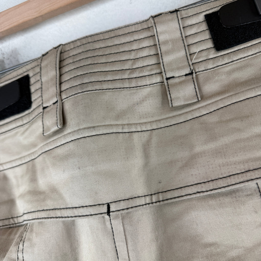 Alyx Beige Contrast Stitch Convertible Cargo Trousers