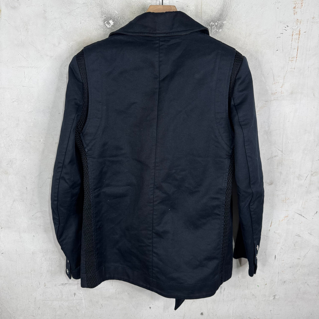Balmain Mesh Paneled Peacoat