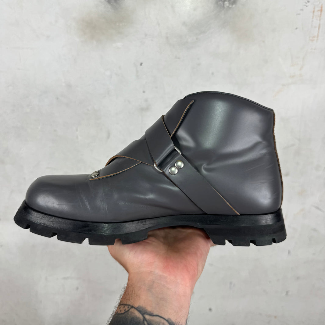 Jil Sander Grey Man Ankle Harness Boots