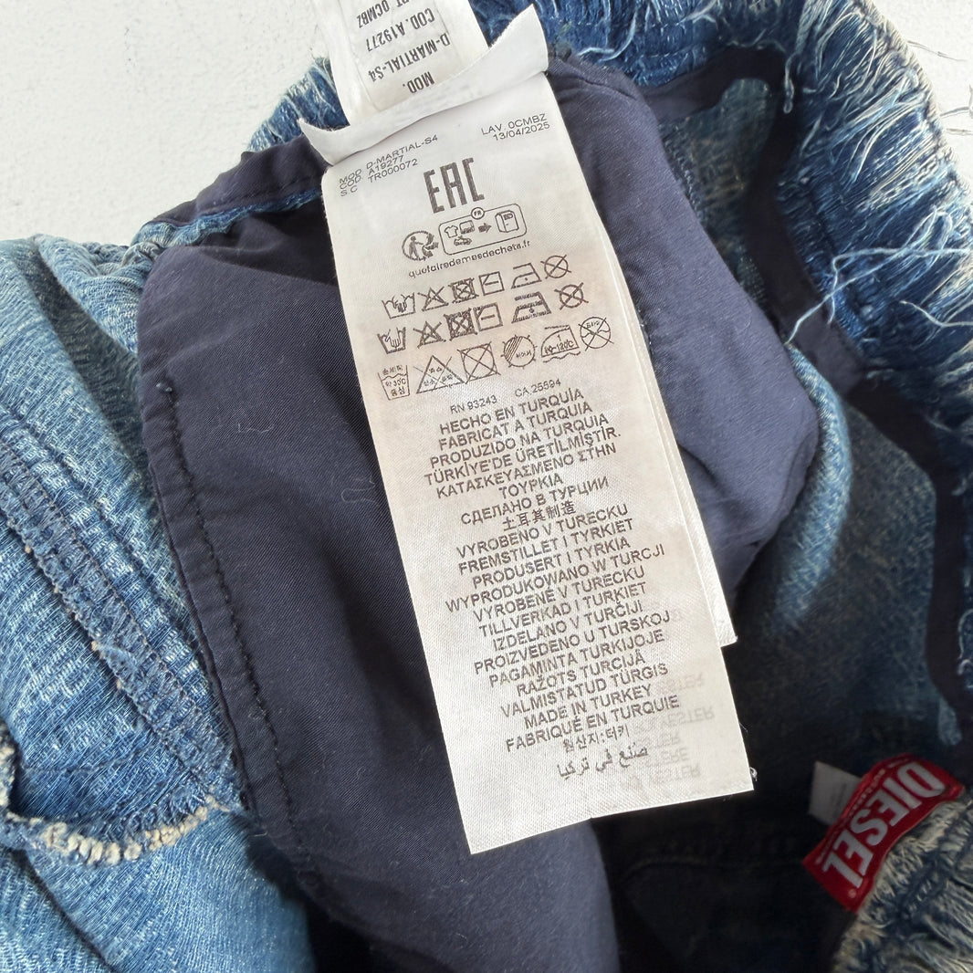 Diesel D-Marshall Frayed Denim Jeans