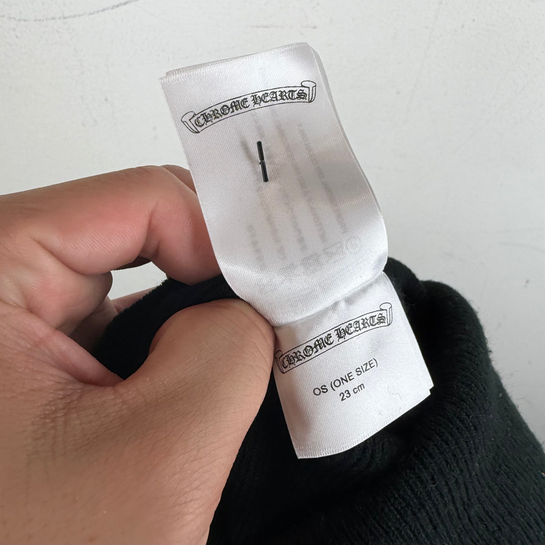 Chrome Hearts Black Chomper Beanie