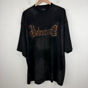 Balenciaga Heavy Metal Mud Logo T-Shirt