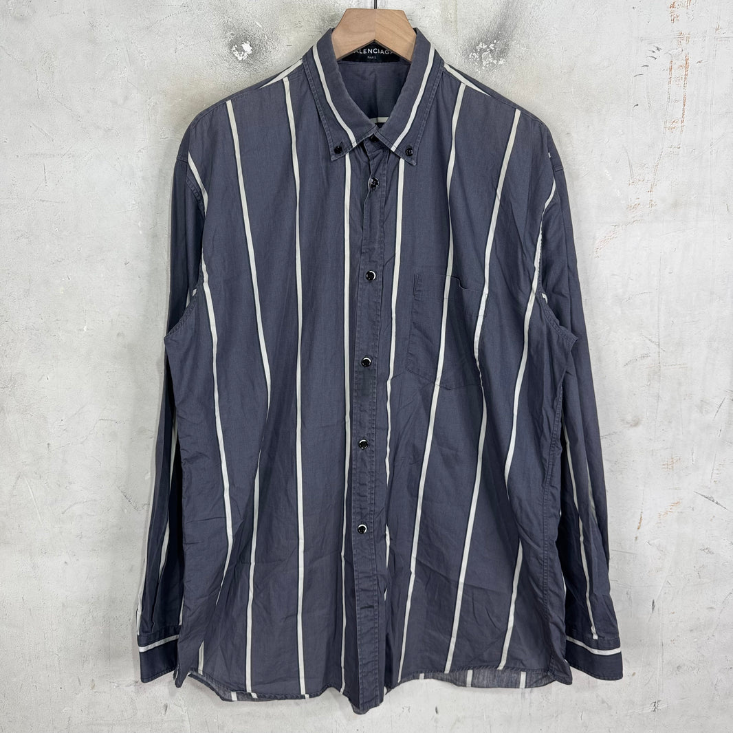 Balenciaga Power Of Dreams Striped Button Up