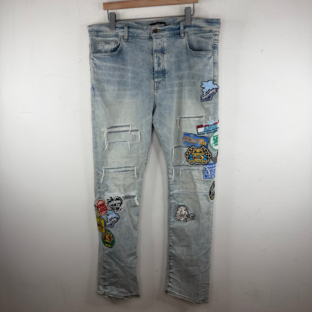 Amiri Patches Skinny Jeans