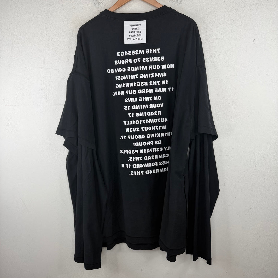 Vetements Brain Power Double Layer L/S T-Shirt