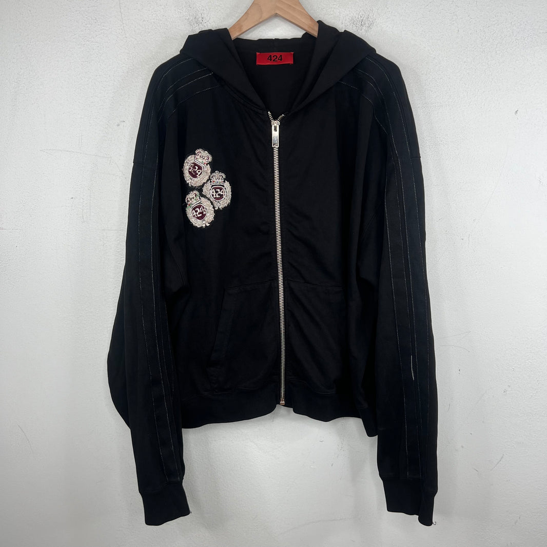424 Academy Crest Zip Up Hoodie
