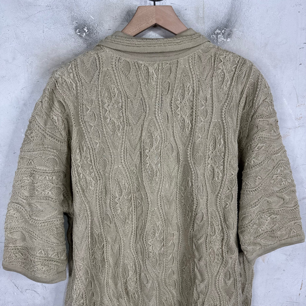 Vintage Coogie Beige Knitted Polo