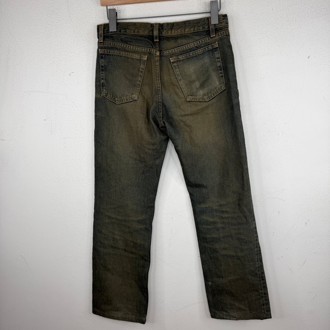 Helmut Lang Vintage Stained Wash Bootcut Jeans