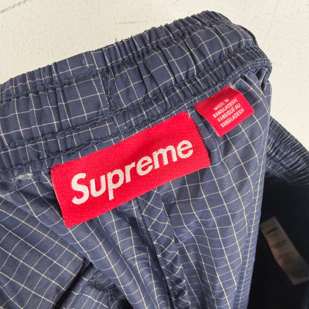 Supreme Navy Grid Trackpants