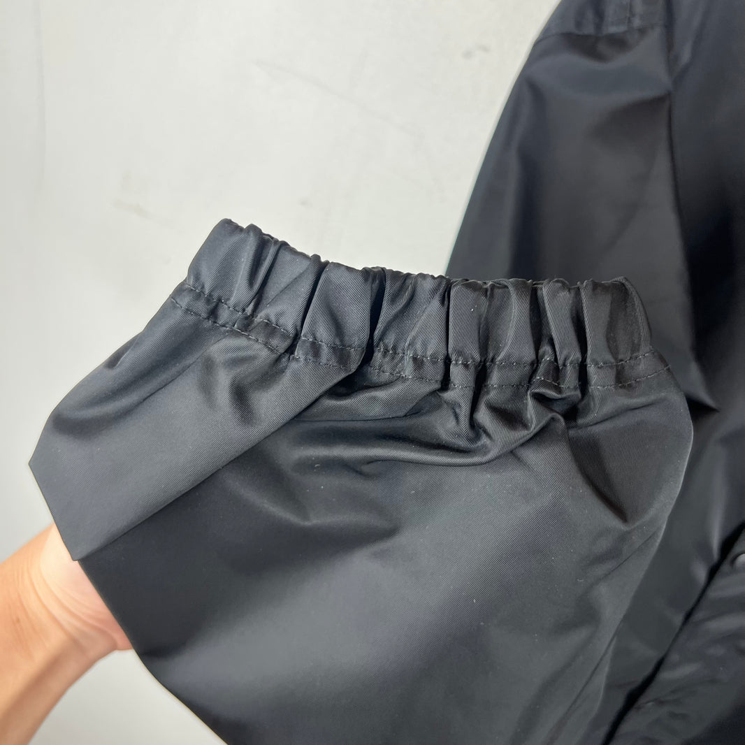 Balenciaga Sample Black Nylon Red Tape Coaches Jacket