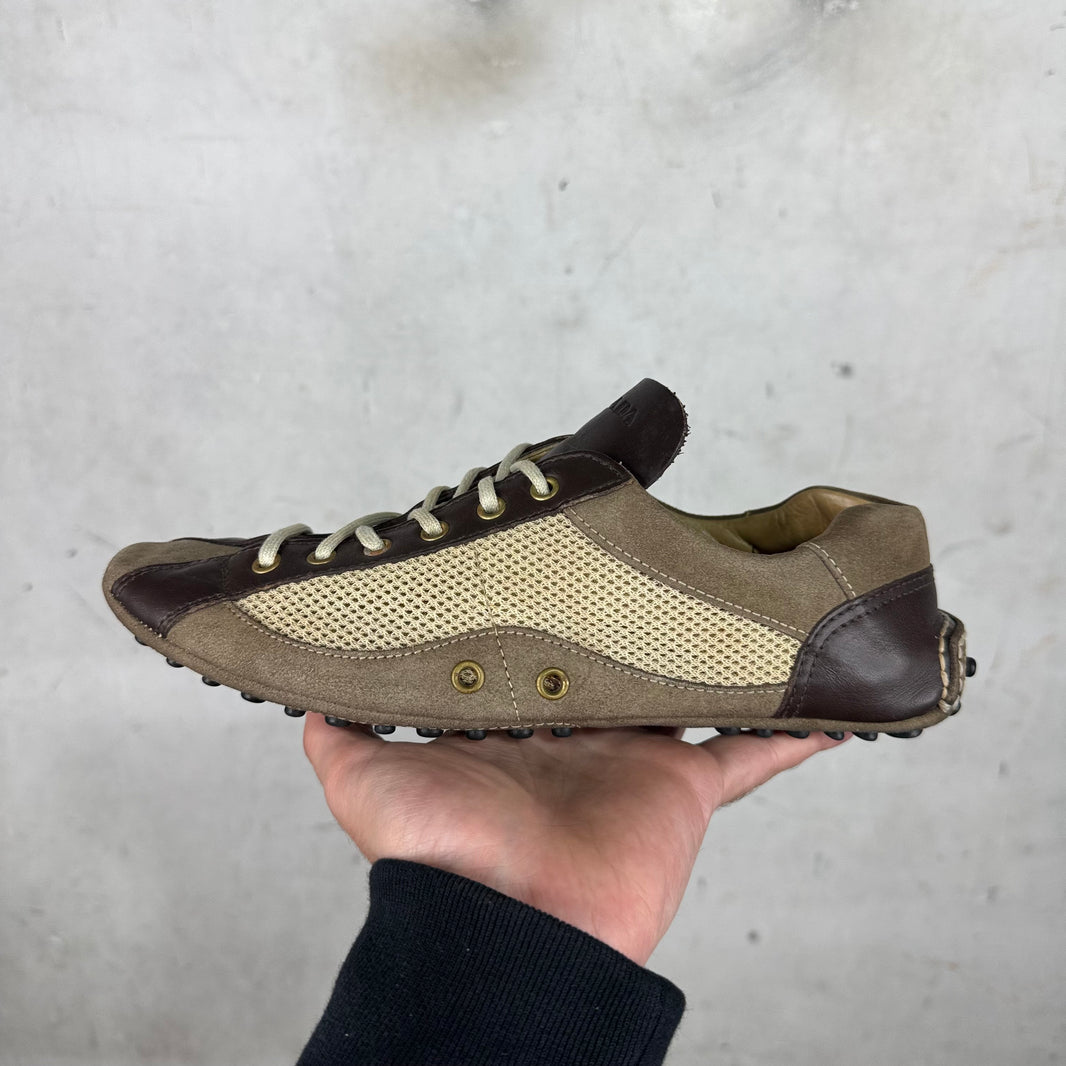 Prada Suede Mesh Car Shoes