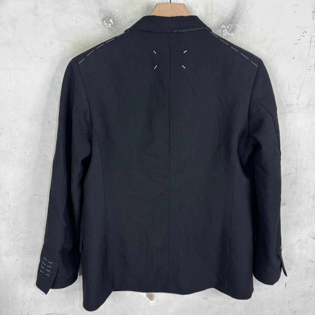 Margiela Herringbone Wool Tailor Stitch Blazer