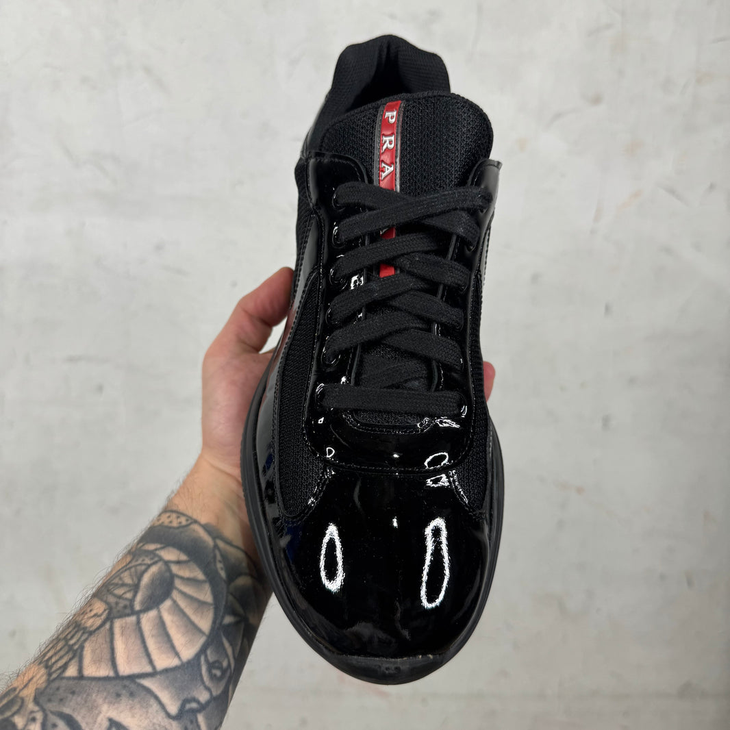 Prada Triple Black Patent Americas Cup