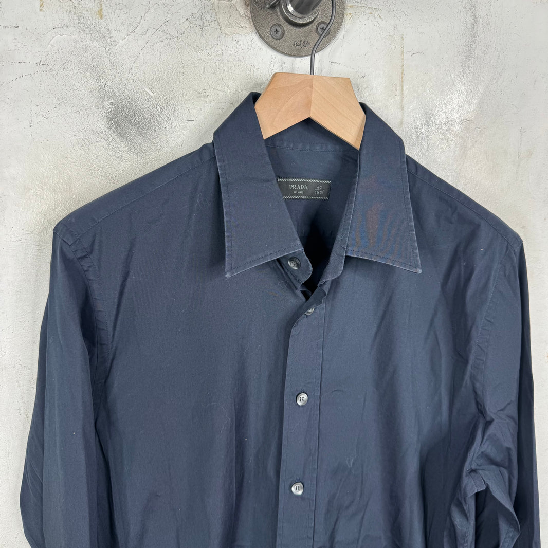 Prada Navy Button-Up Shirt