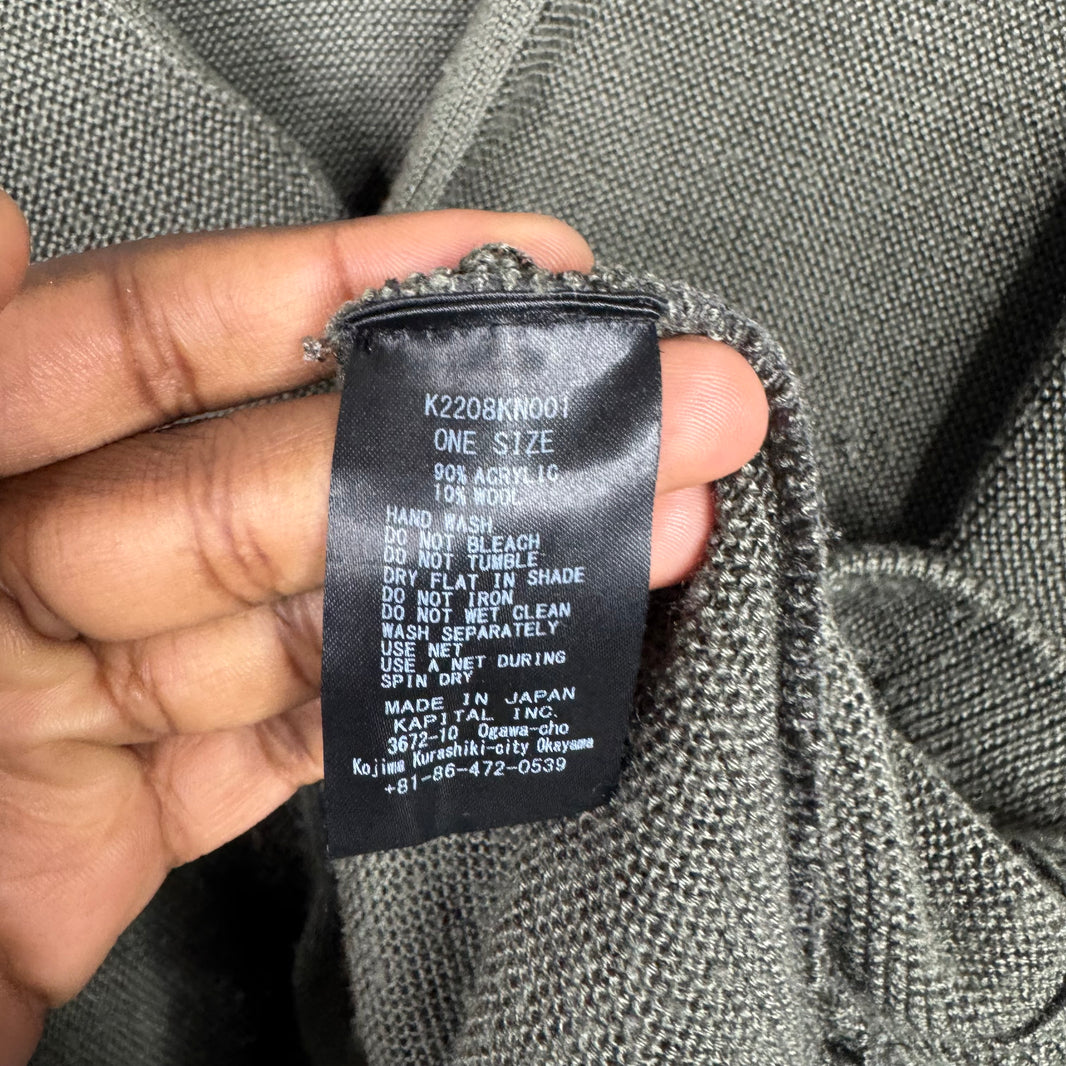 Kapital Green Bunny Smiley Cardigan