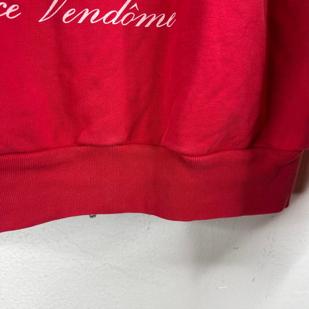 Balenciaga Sample Red Vogue Zip Up Hoodie