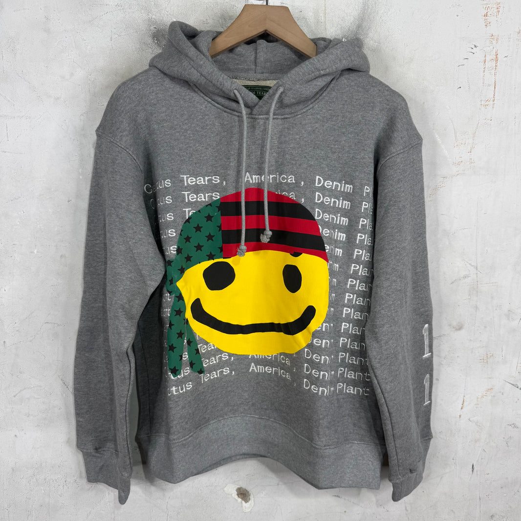 CPFM x Denim Tears Grey Smiley Hoodie