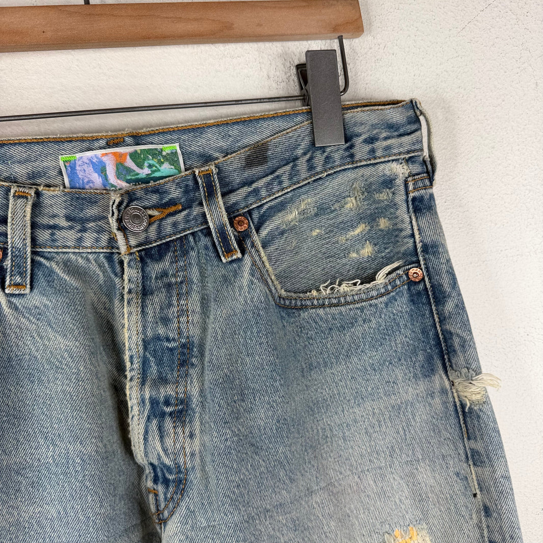 Better With Age Repaired Patched Jeans