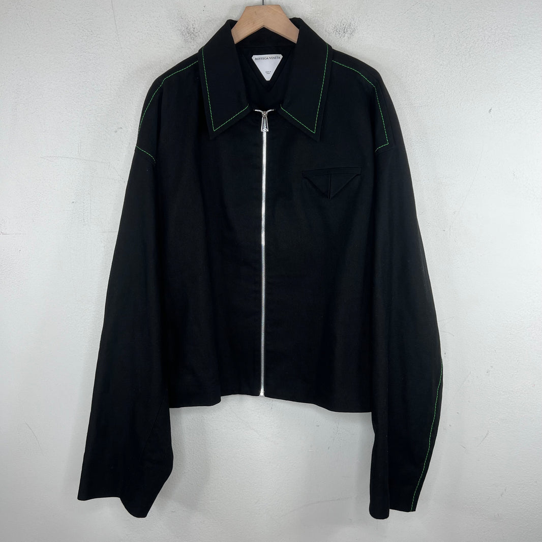 Bottega Veneta Black Contrast Stitch Jacket