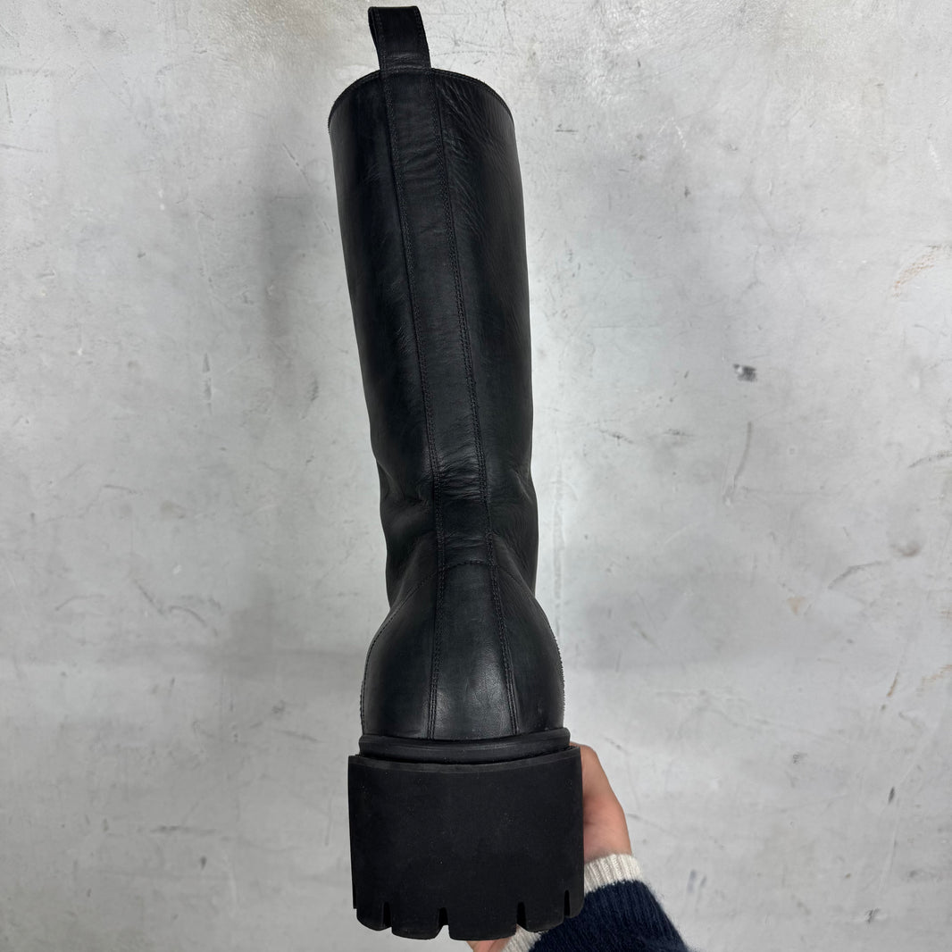 Balenciaga Leather Runway Stomper Boots