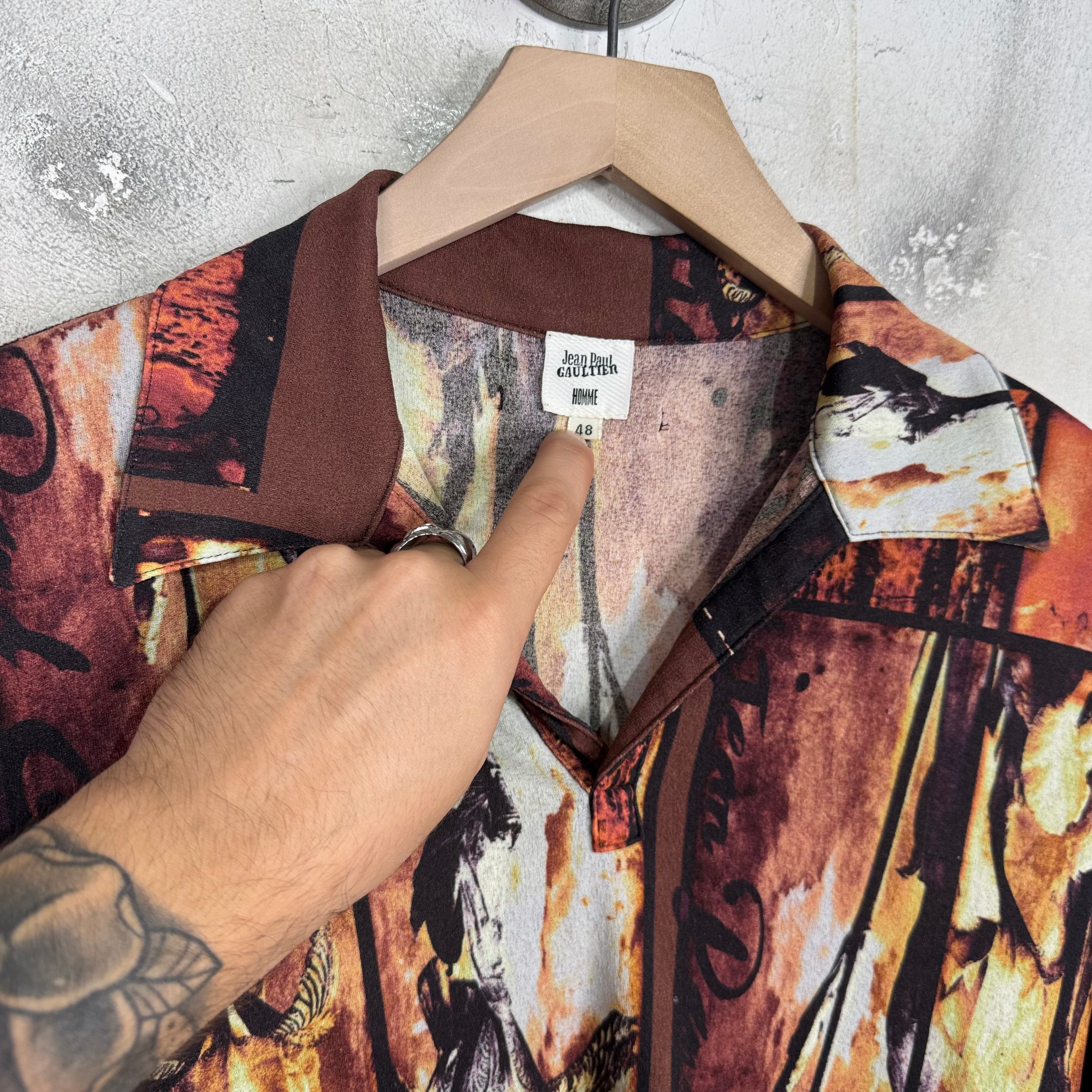 Jean Paul Gaultier Homme Collared Picture Shirt – www.Lukes.store