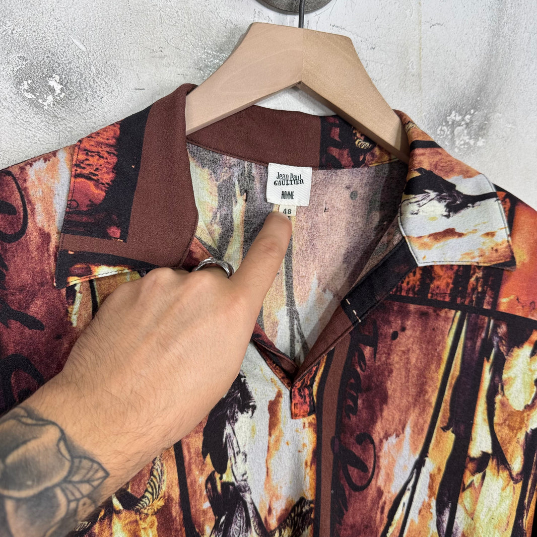 Jean Paul Gaultier Homme Collared Picture Shirt
