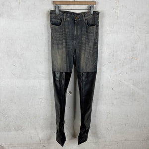 Balenciaga Denim Leather Pantashoe Heels
