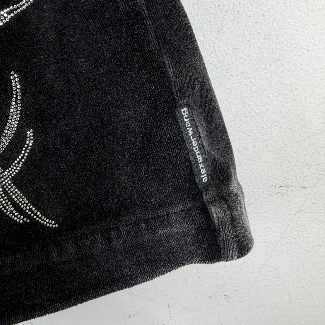Alexander Wang Velour Dragon Shorts
