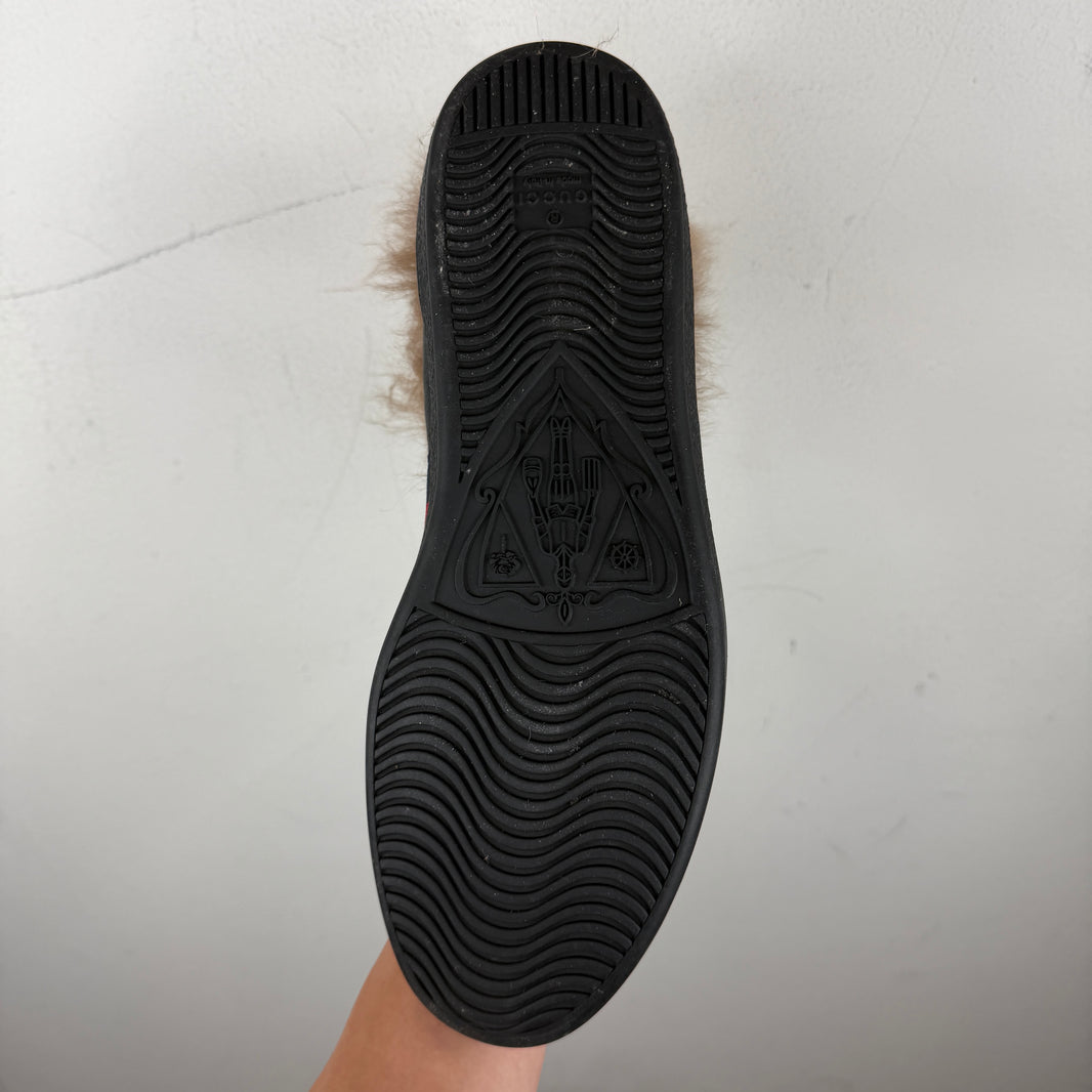 Gucci Hi-Top Fur Ace Sneakers