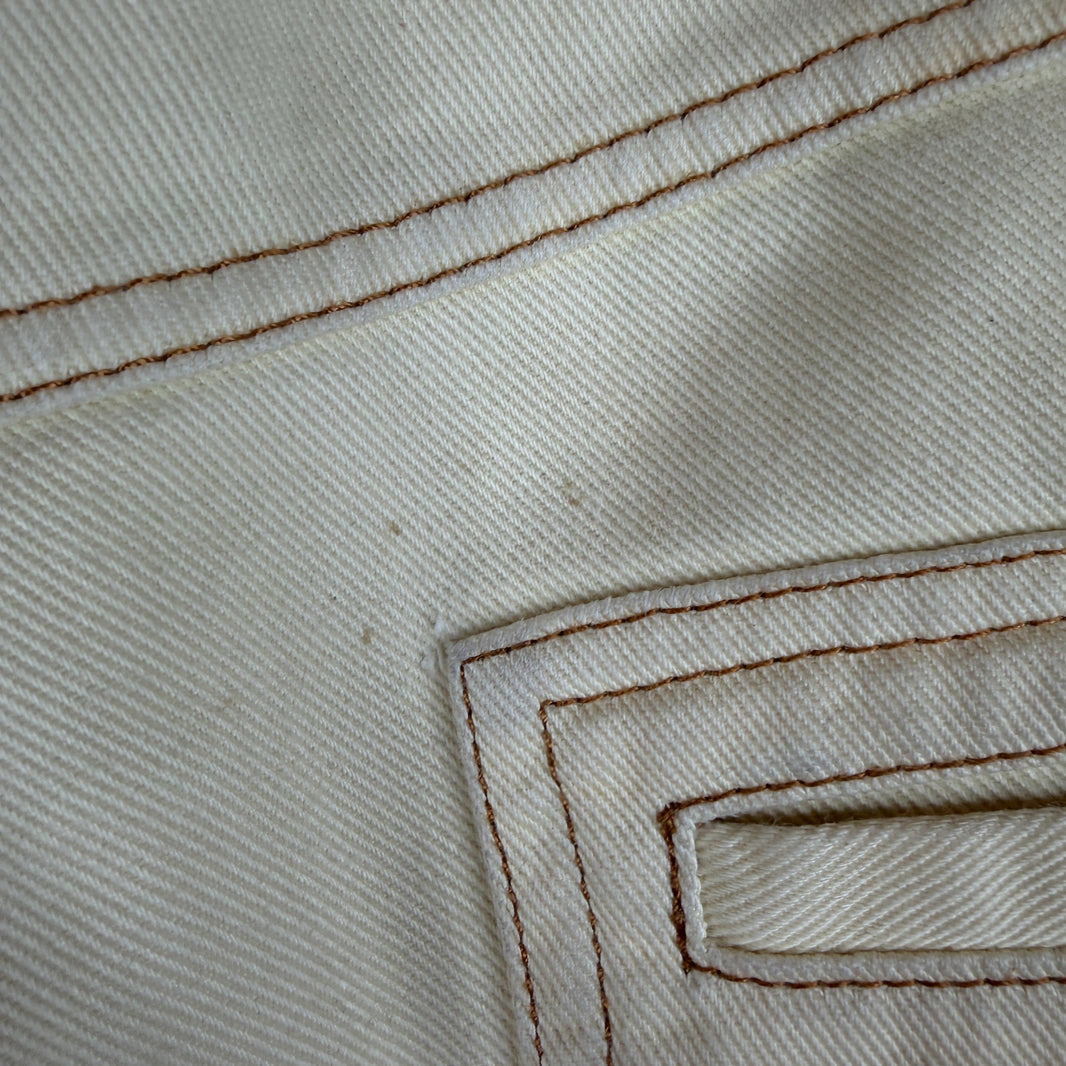 Wales Bonner Cream Contrast Stitch Trousers