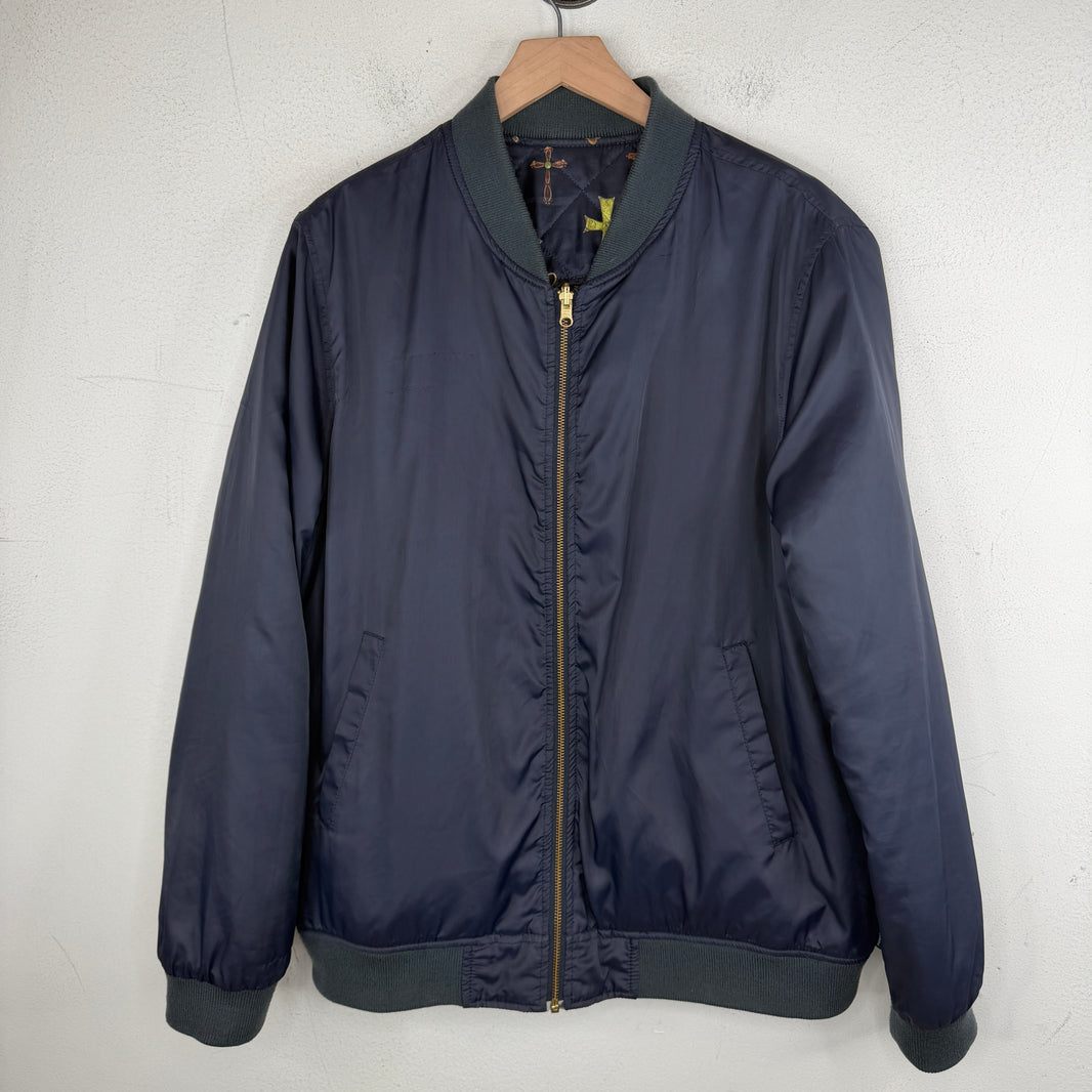 Supreme Navy Crosses Reversible Bomber Jacket