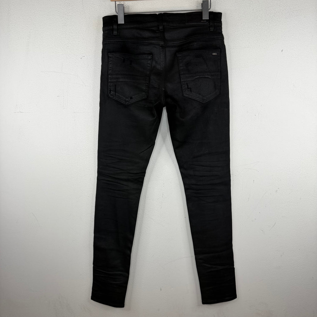 Amiri Waxed Skinny Jeans