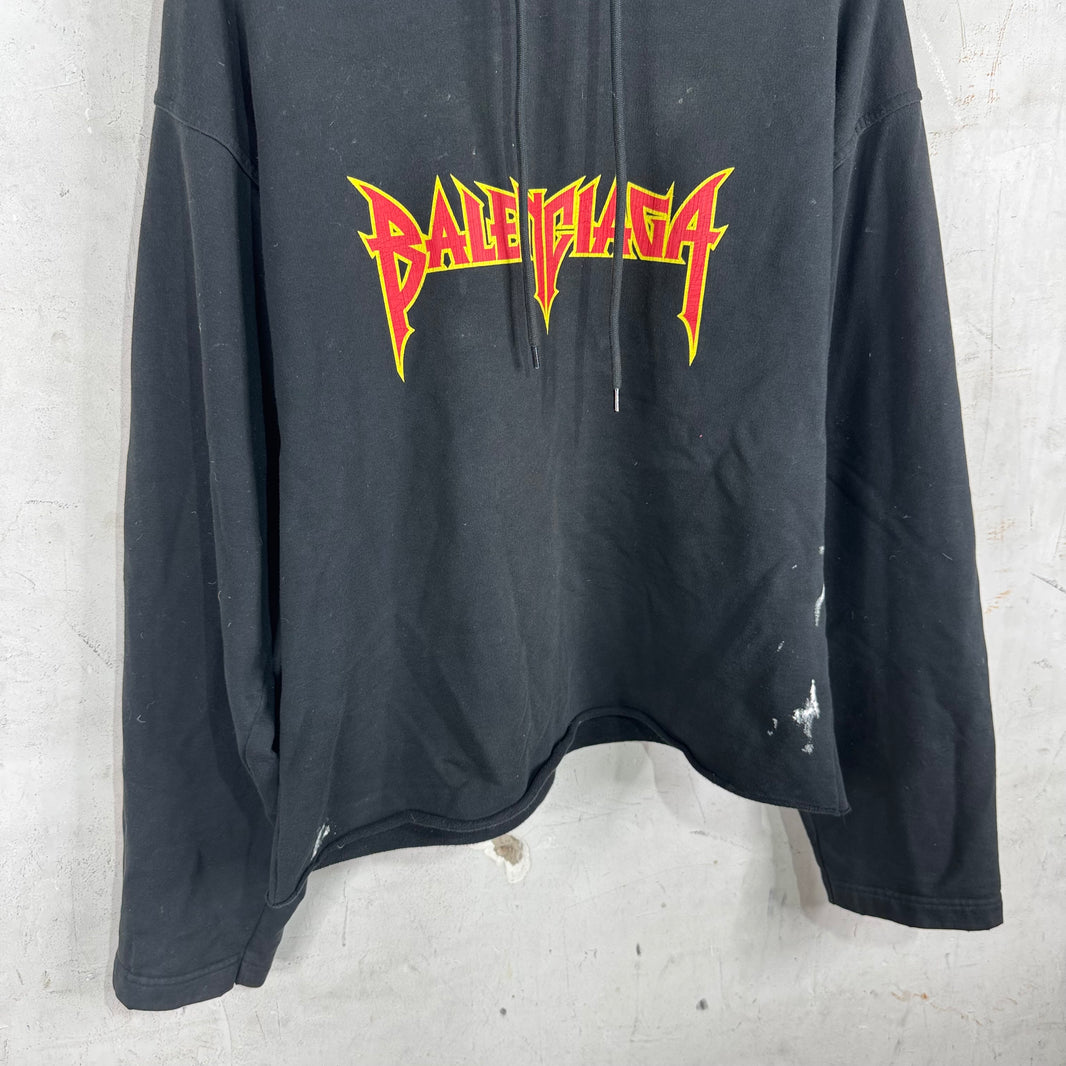 Balenciaga Metal Cropped Hoodie
