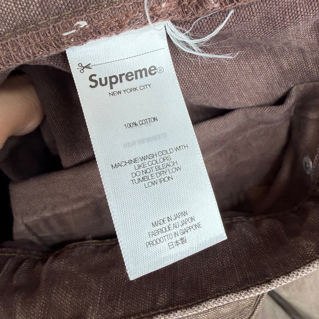 Supreme Washed Brown Carpenter Double Knee Pants