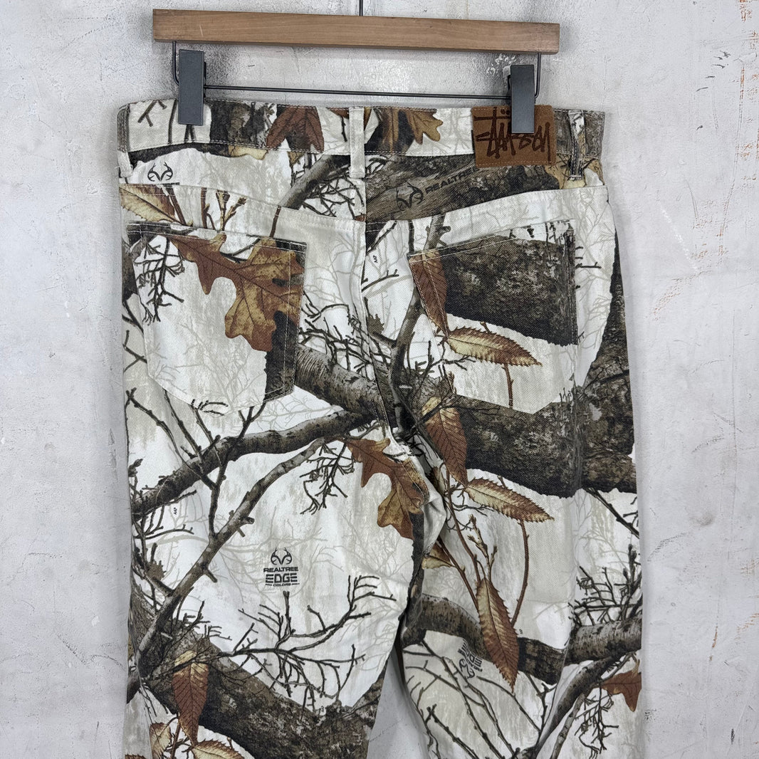 Stussy White Realtree Big Ol Jeans
