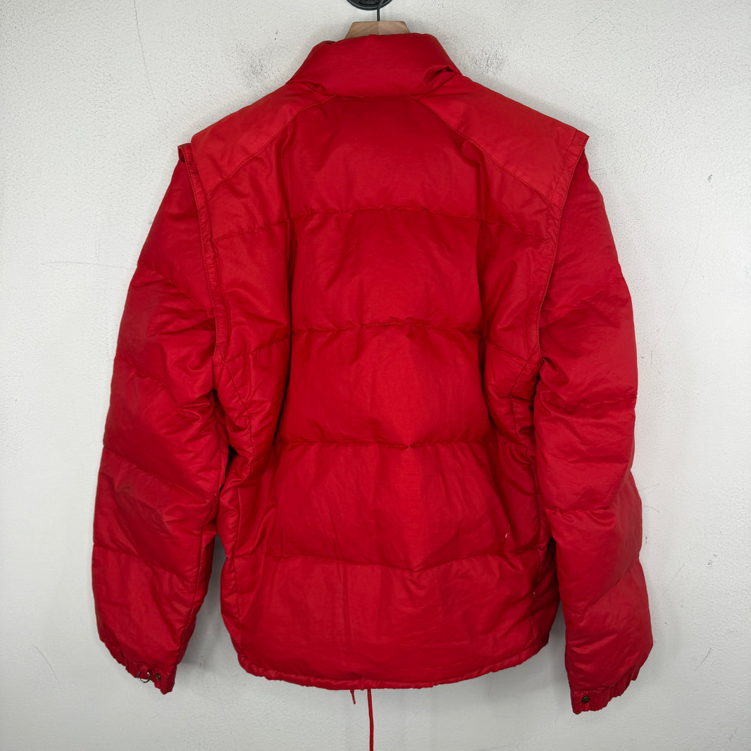 Moncler Red Convertible Puffer Jacket
