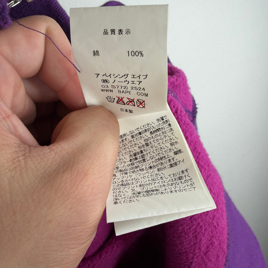 Bape Purple Shark Full Zip Hoodie
