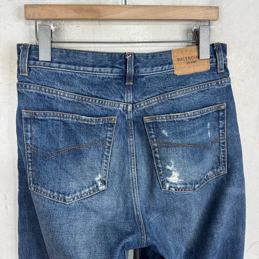 Balenciaga Loose Straight Medium Wash Jeans