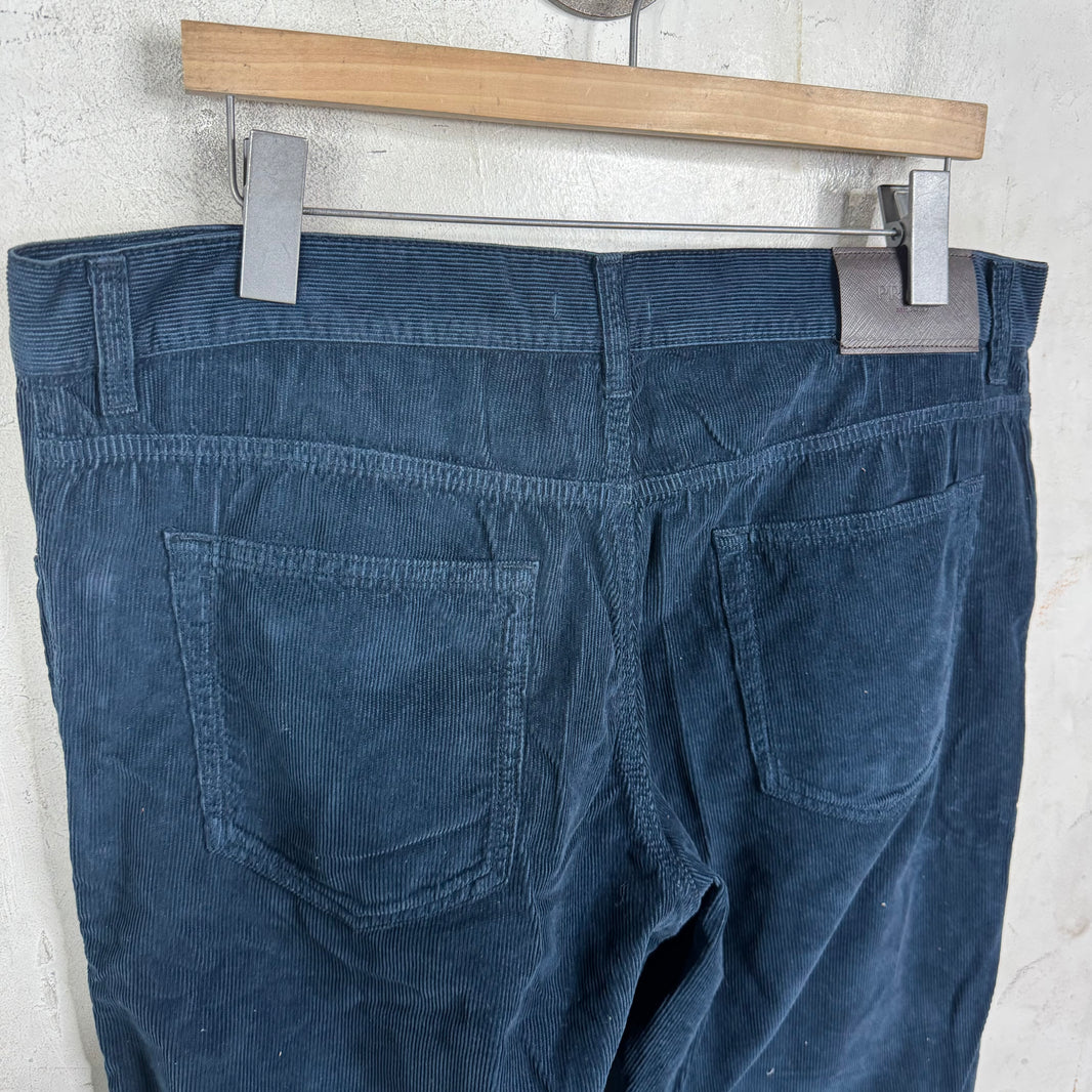 Prada Navy Corduroy Pants