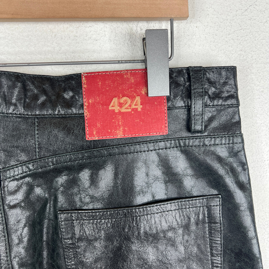 424 Paper Leather Pants