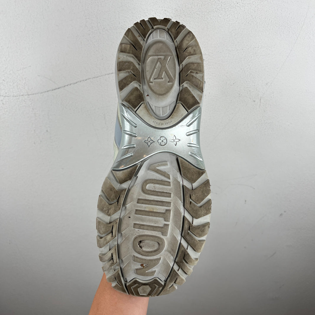 Louis Vuitton Silver Discovery Lace Up Sneakers
