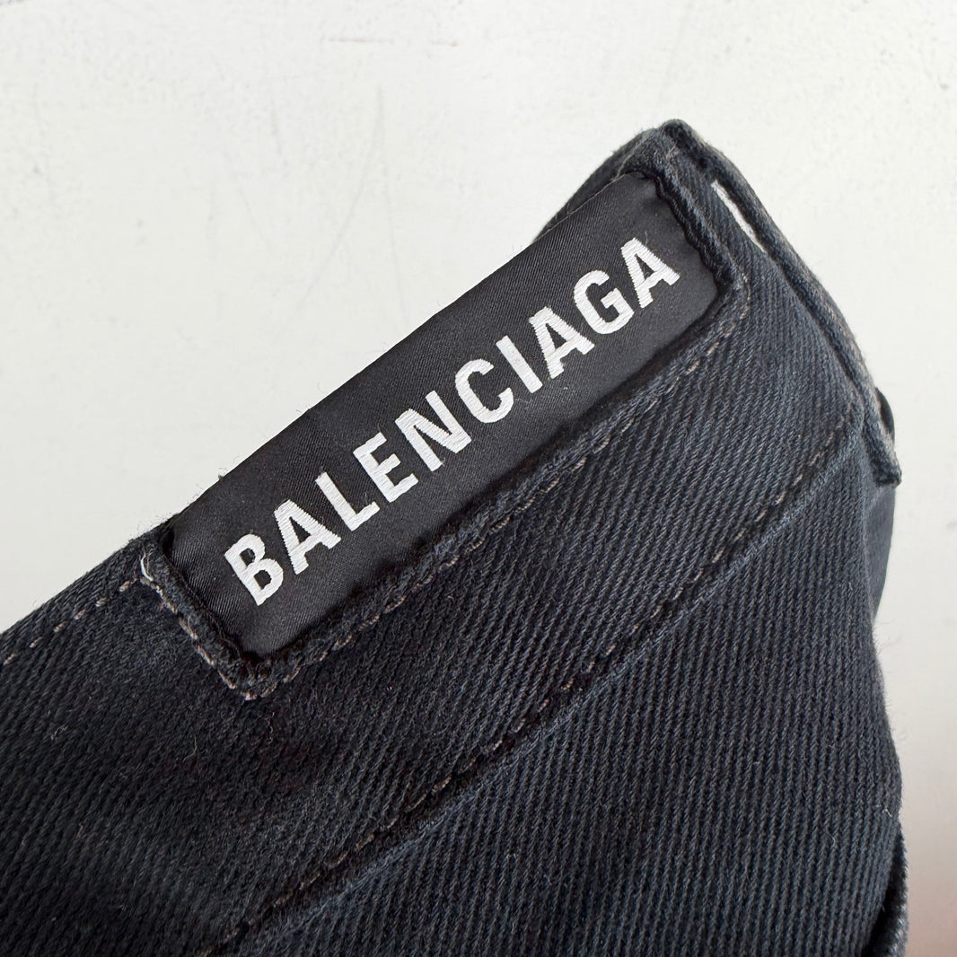 Balenciaga Italian Distressed Boot Cut Jeans